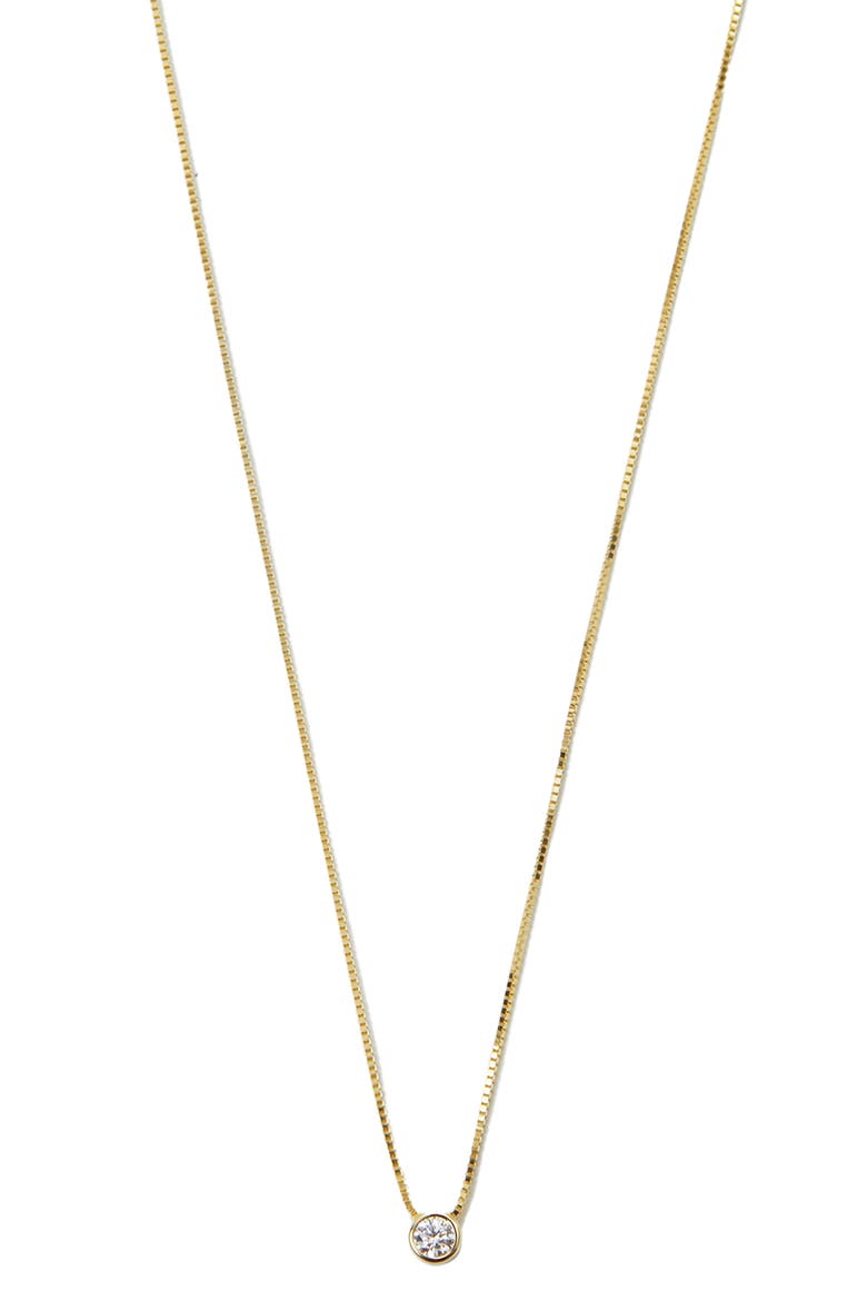 Cubic Zirconia Pendant Necklace, Alternate, color, GOLD