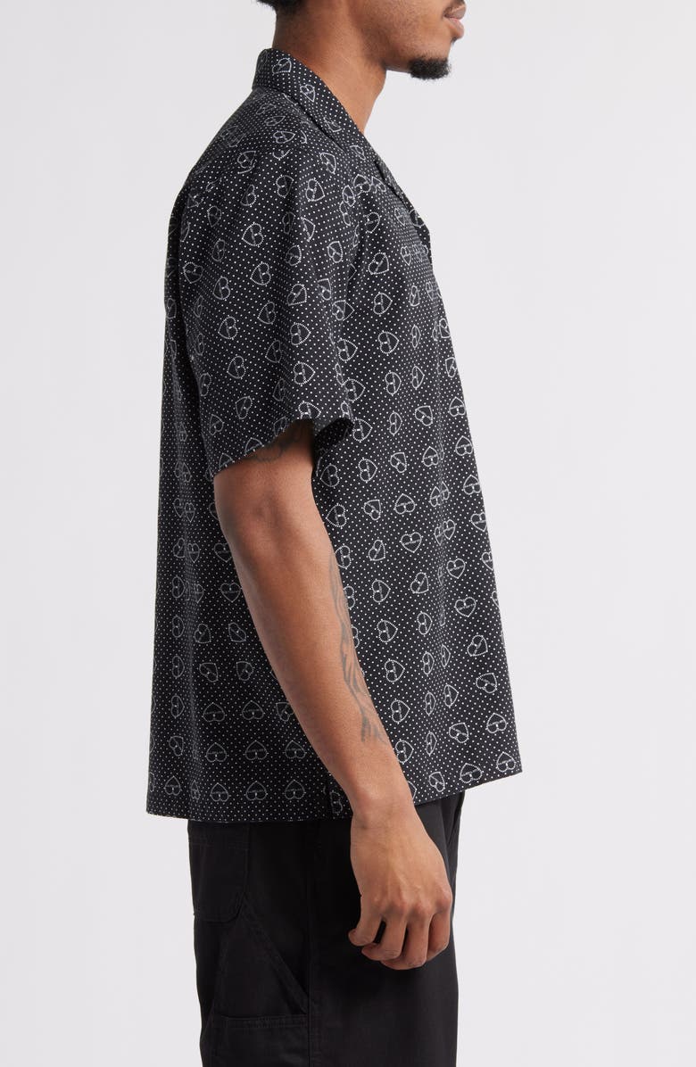 Carhartt Work In Progress Furoshiki Camp Shirt, Alternate, color, Furoshiki Print Black