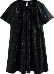 NEXT Kids' Foil Dot Velvet Dress