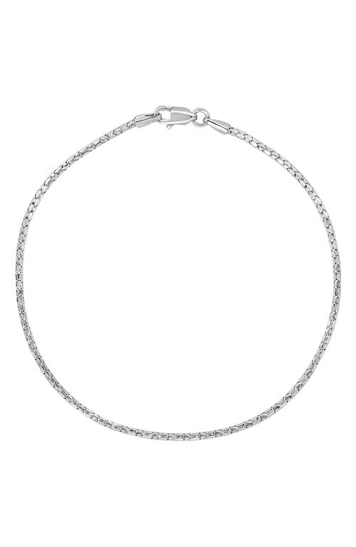 Bony Levy Men's 14K Gold Snake Chain Bracelet in 14K White Gold 