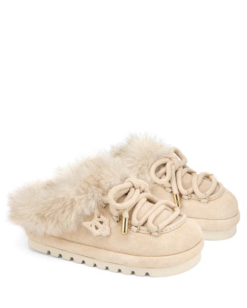 Naked Wolfe Harlow Suede Slipper In Neutral