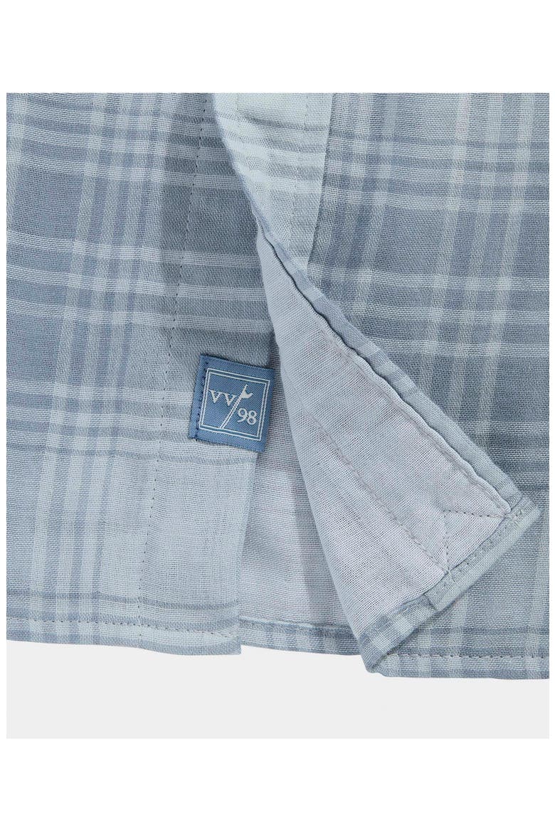 Plaid Chiller Double Cloth Button Up Shirt, Alternate, color, SHELL GREY