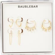BaubleBar All the Little Things Set of 3 Huggie Hoop & Front/Back Earrings