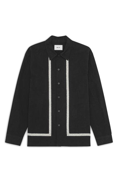Reed Embroidered Organic Cotton Shirt Jacket