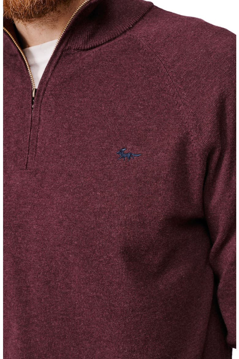Bonby Zip Neck Sweater, Alternate, color, Bordeaux