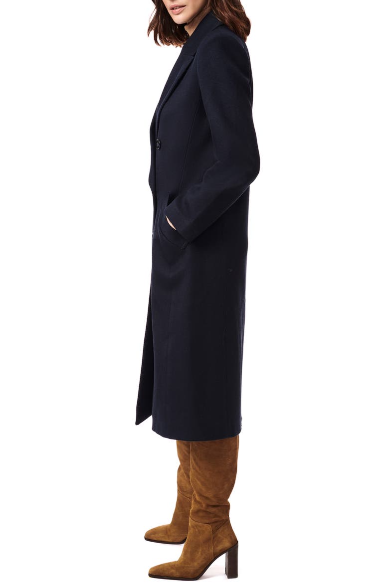 Double Breasted Twill Coat, Alternate, color, NAVY