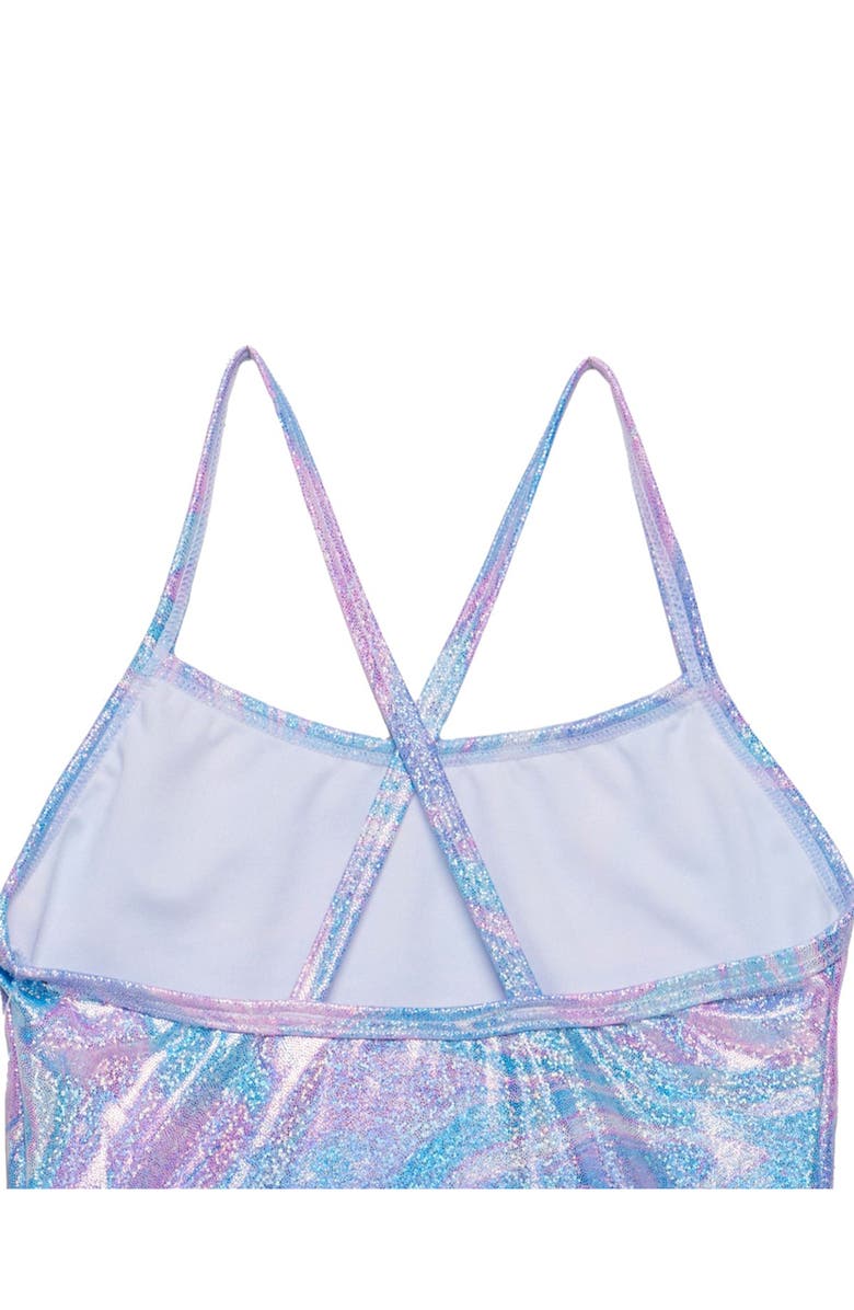 Gottex Kids Marble Sparkle Criss Cross Back One Piece, Alternate, color, Multi-Pink