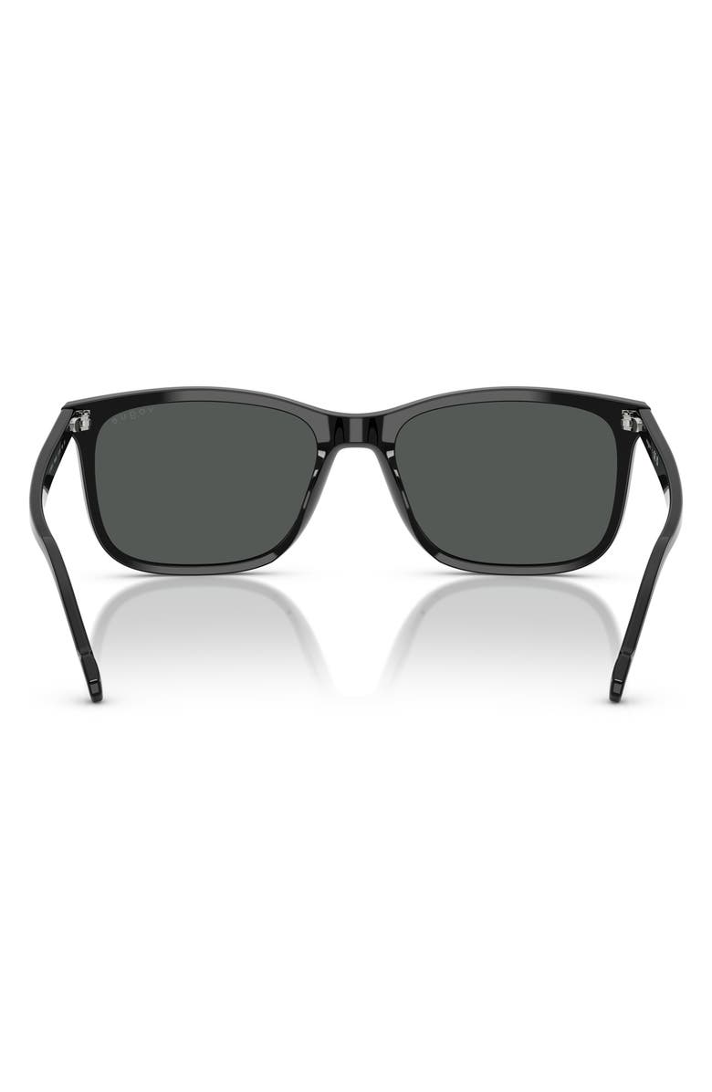 VOGUE 57mm Pillow Sunglasses, Alternate, color, Black