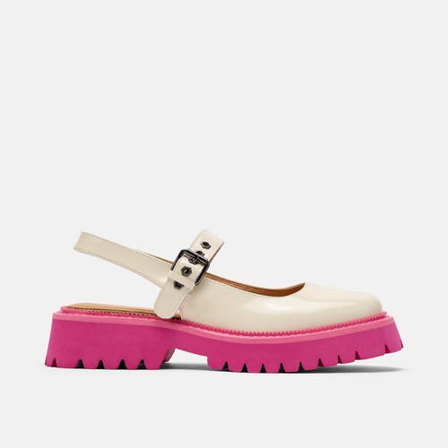 Marc Nolan Luna Leather Mary Jane Lug Slingbacks