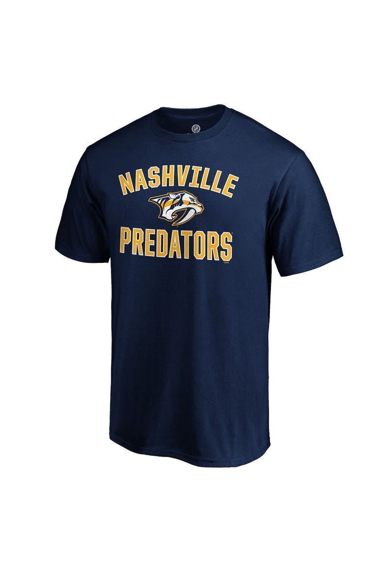 Men's Fanatics Branded Navy Nashville Predators Team Victory Arch T-Shirt, Alternate, color, NAVY