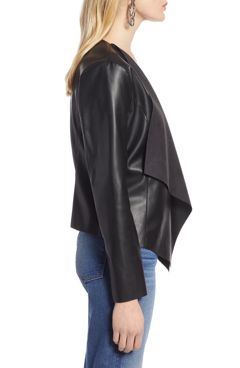 Halogen<sup>®</sup> Drape Faux Leather Jacket, Alternate, color,