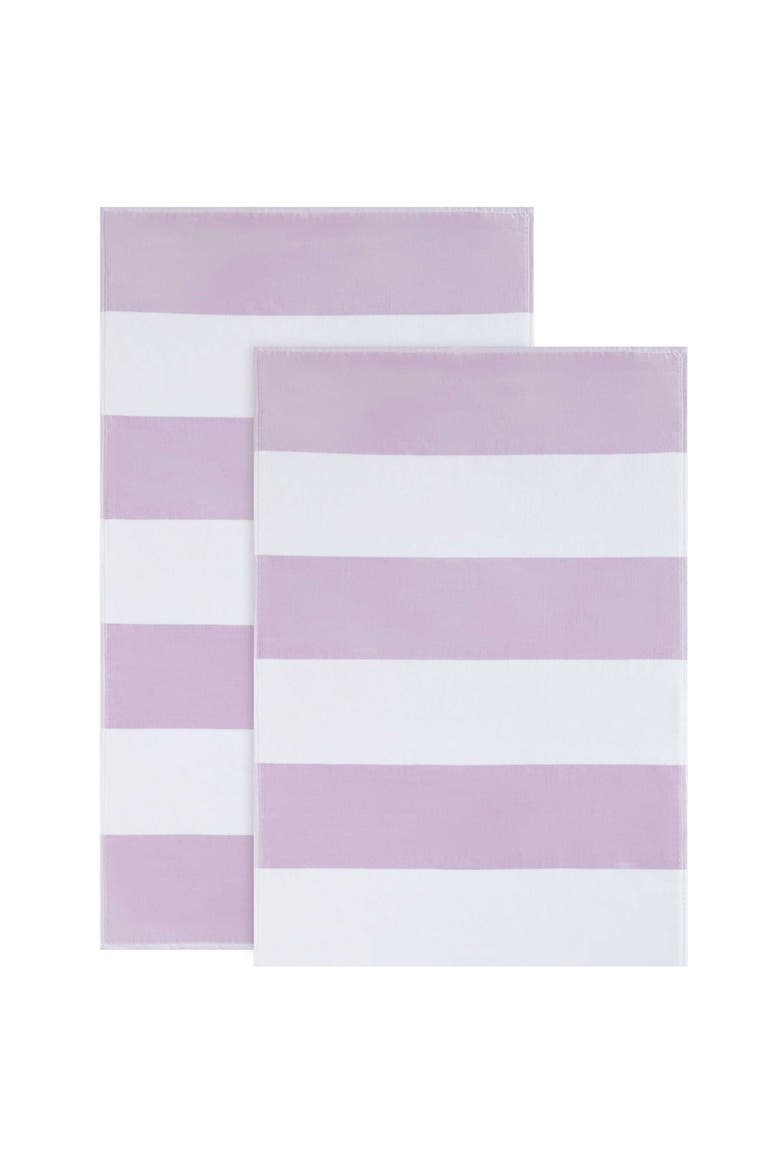 Poolside Yarn Dye 2-Piece Beach Towel Set, Alternate, color, PURPLE HAZE/WHITE