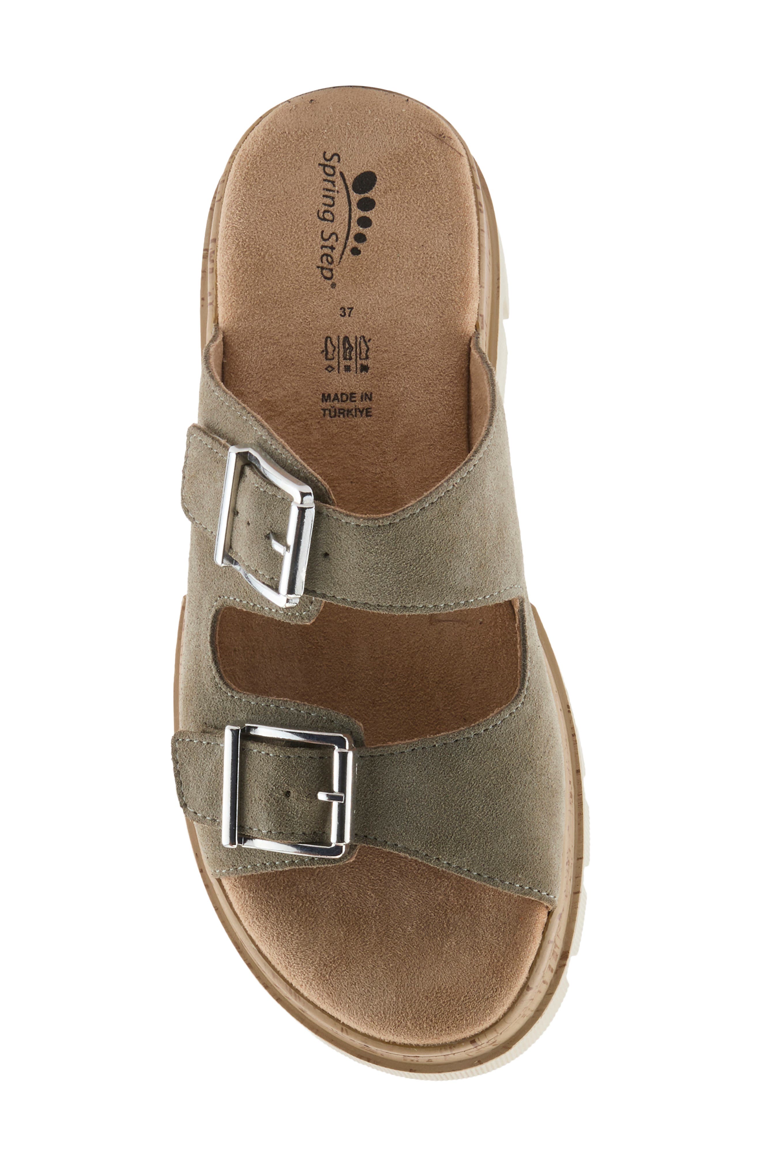Marbello Platform Slide Sandal, Alternate, color, SAGE GREEN SUEDE