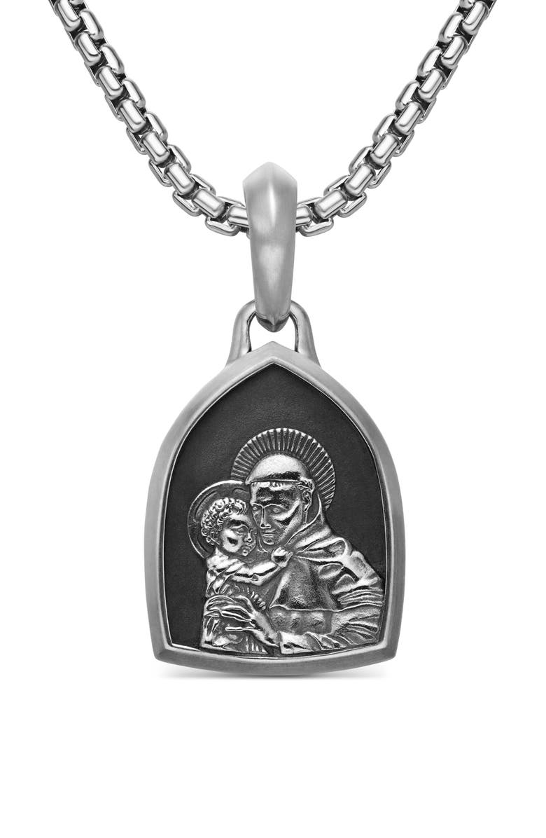 David Yurman St. Anthony Amulet in Sterling Silver, Main, color, Sterling Silver