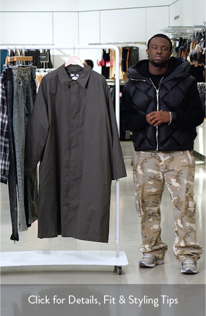 Oversize Trench Coat with Removable Quilted Vest, sales video thumbnail