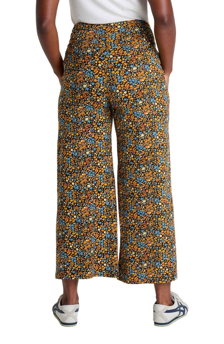 Toad & Co Chaka Wide Leg Crop Pant, Alternate, color, Black Ditsy Print