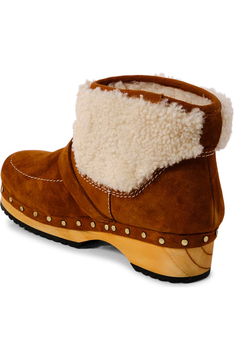 Free People Oak Genuine Shearling Clog Boot, Alternate, color, Vintage Tan Suede