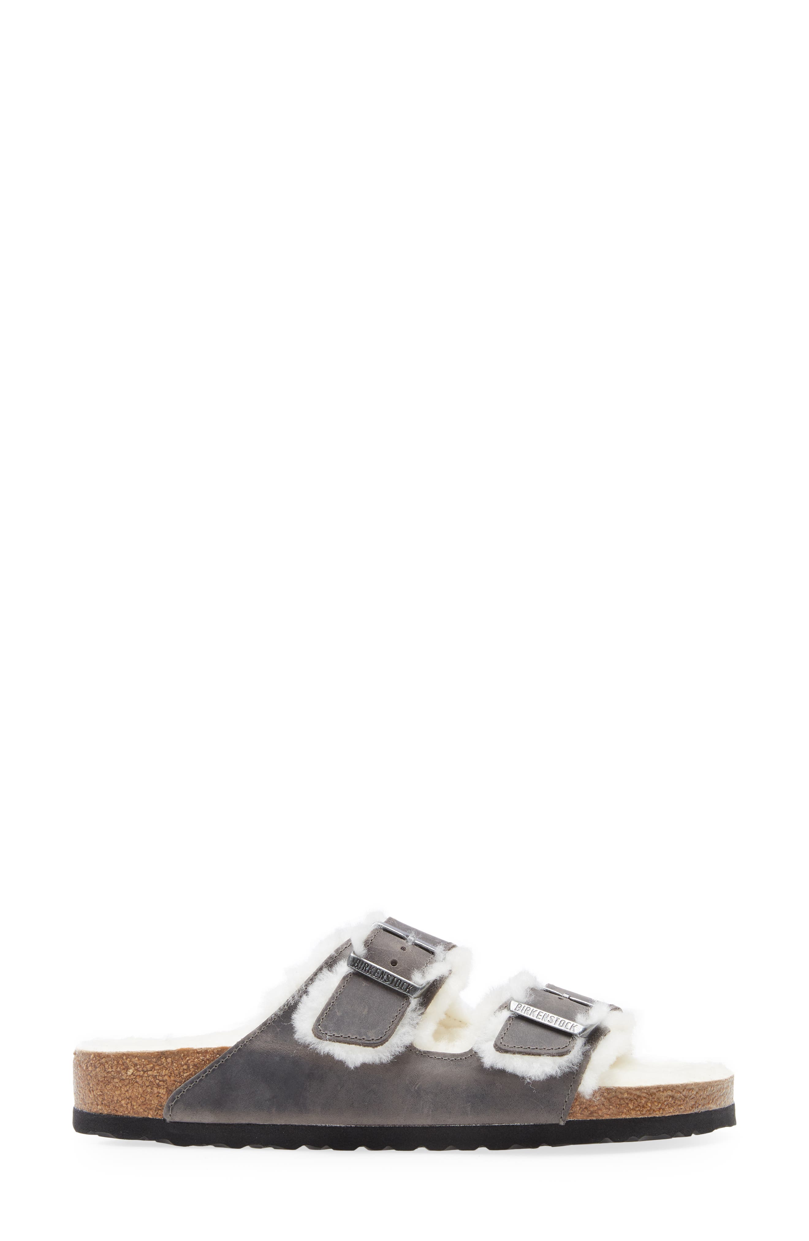 Birkenstock Arizona Genuine Shearling Slide Sandal, Alternate, color, 
