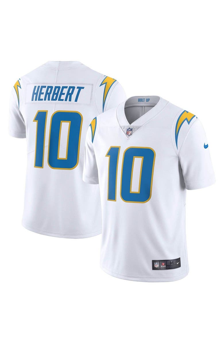 Nike Men's Nike Justin Herbert White Los Angeles Chargers Vapor Limited Jersey, Main, color, 