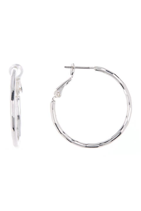 30mm Textured Hoop Earrings