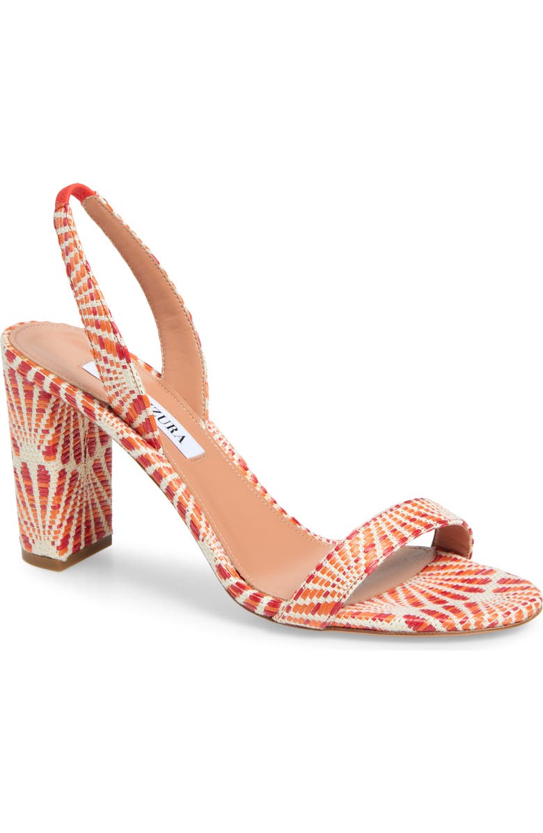 Aquazzura So Nude Block Heel Slingback Sandal, Main, color,