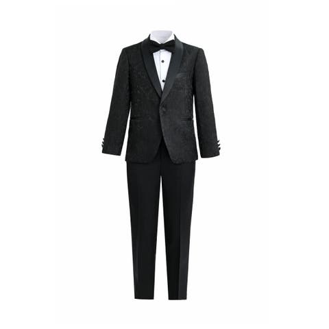 Textured Suit Set with Satin Lapels (Toddler, Little Kid & Big Kid)