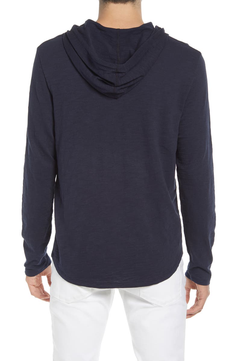 Vince Regular Fit Slub Hoodie, Alternate, color, Coastal Blue