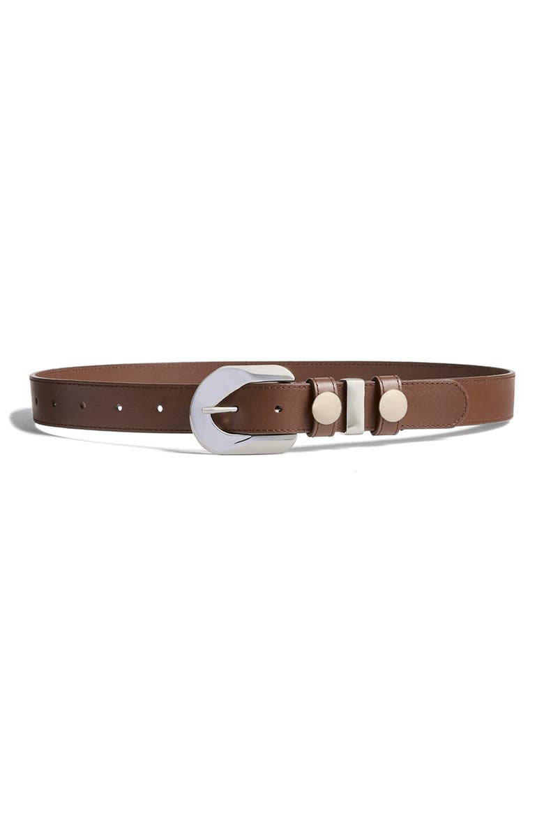 Western Boho Leather Belt, Main, color, PRALINE