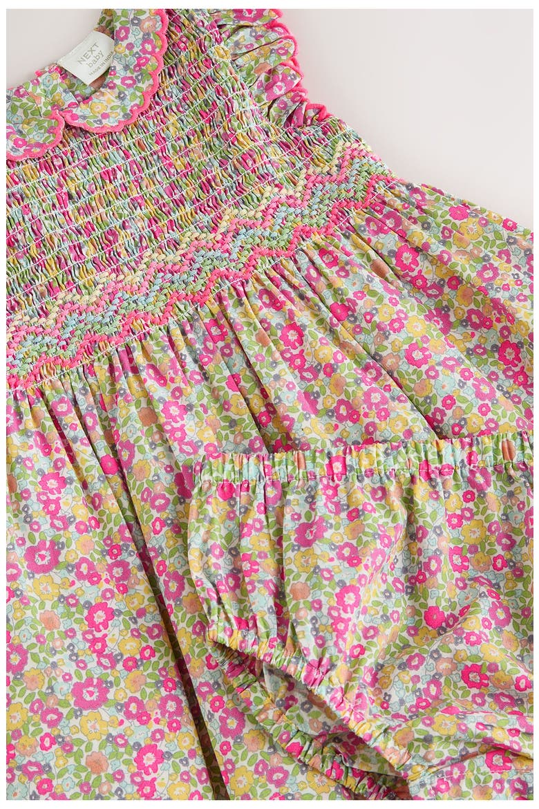 Ditsy Floral Print Sleeveless Dress, Alternate, color, PINK