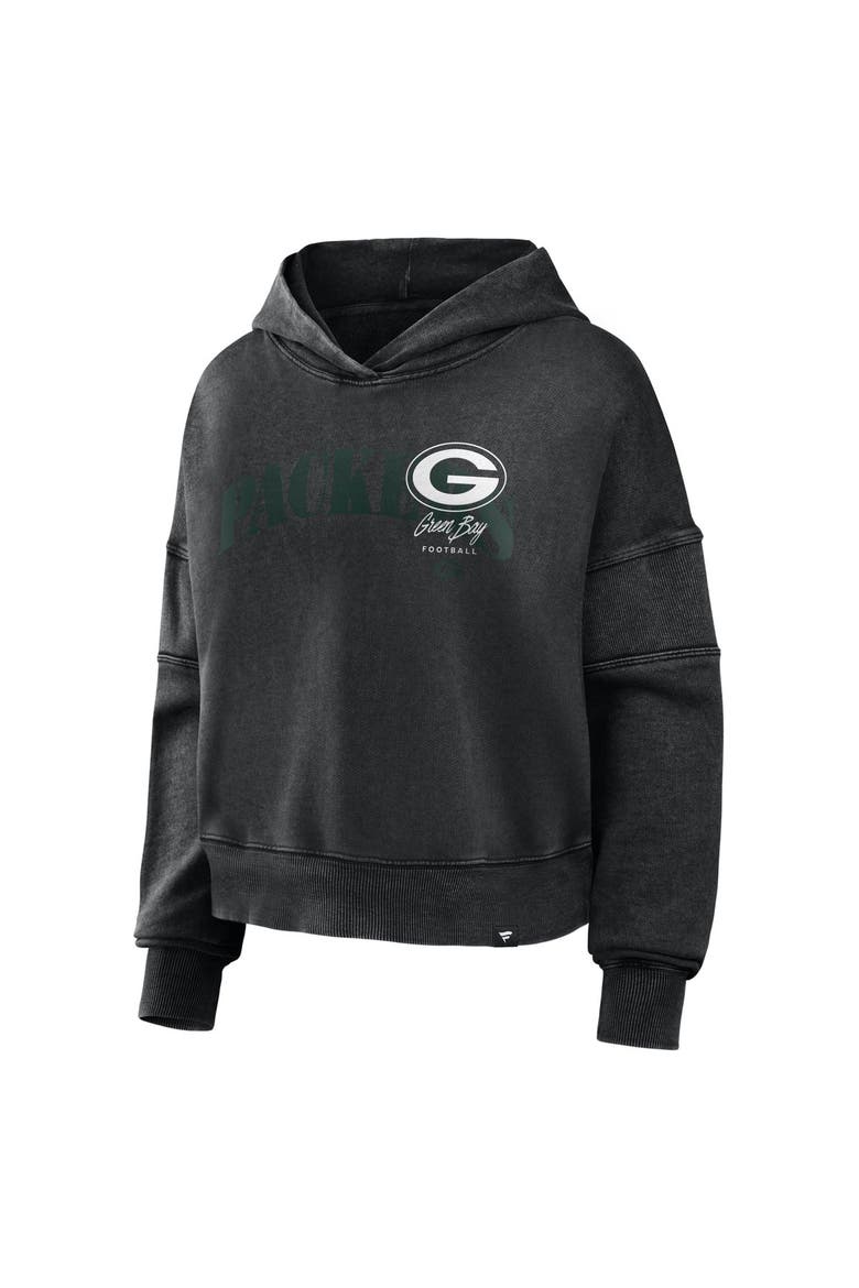 Women's Fanatics Black Green Bay Packers Counter Run Pullover Hoodie, Alternate, color, Black