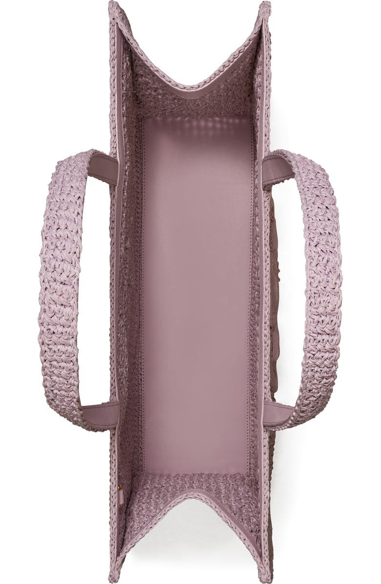 Tory Burch Ella Large Hand Crocheted Tote, Alternate, color, Pale Purple