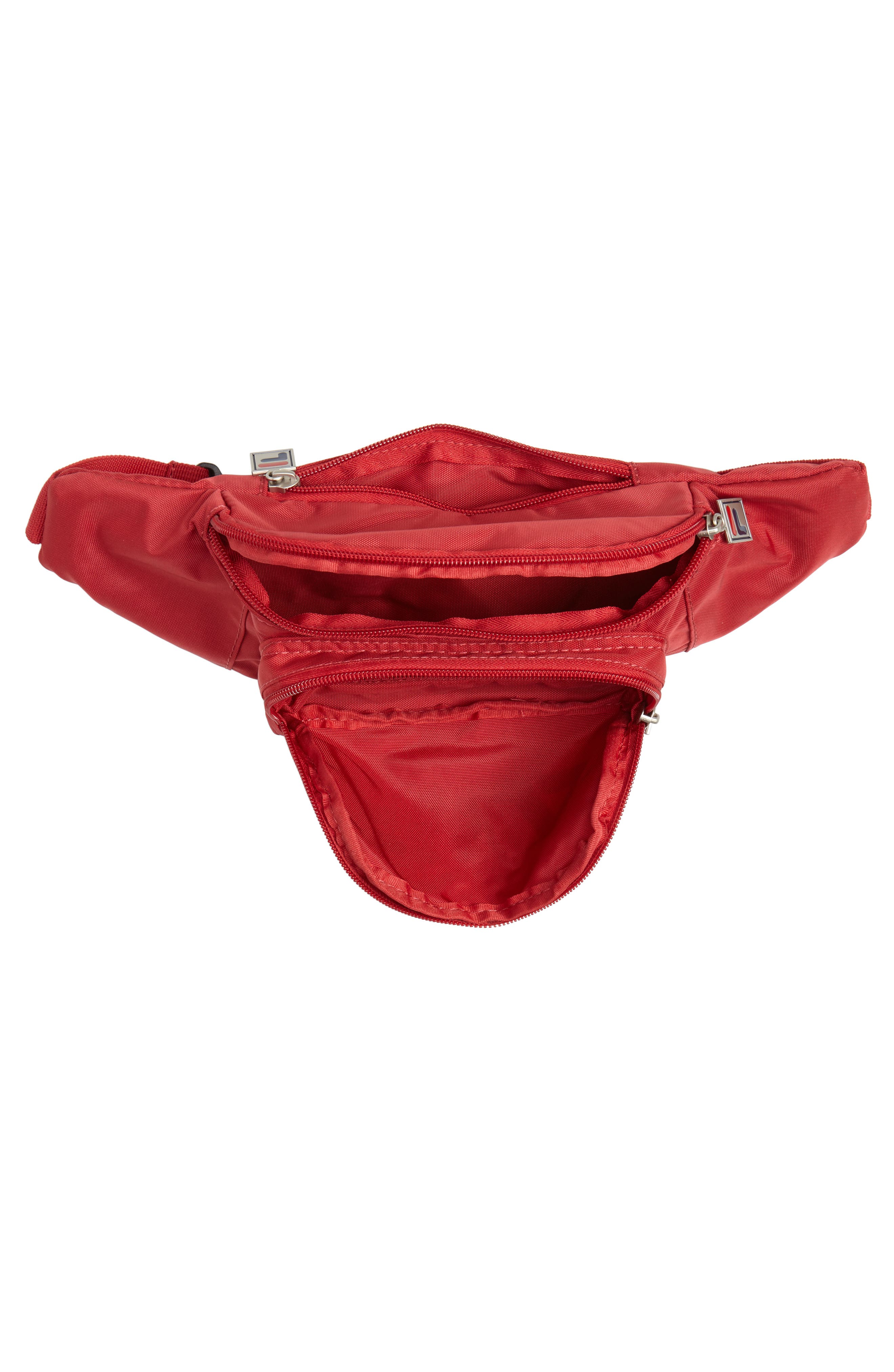 Logo Belt Bag, Alternate, color, CHINESE RED/ PEACH/ WHITE