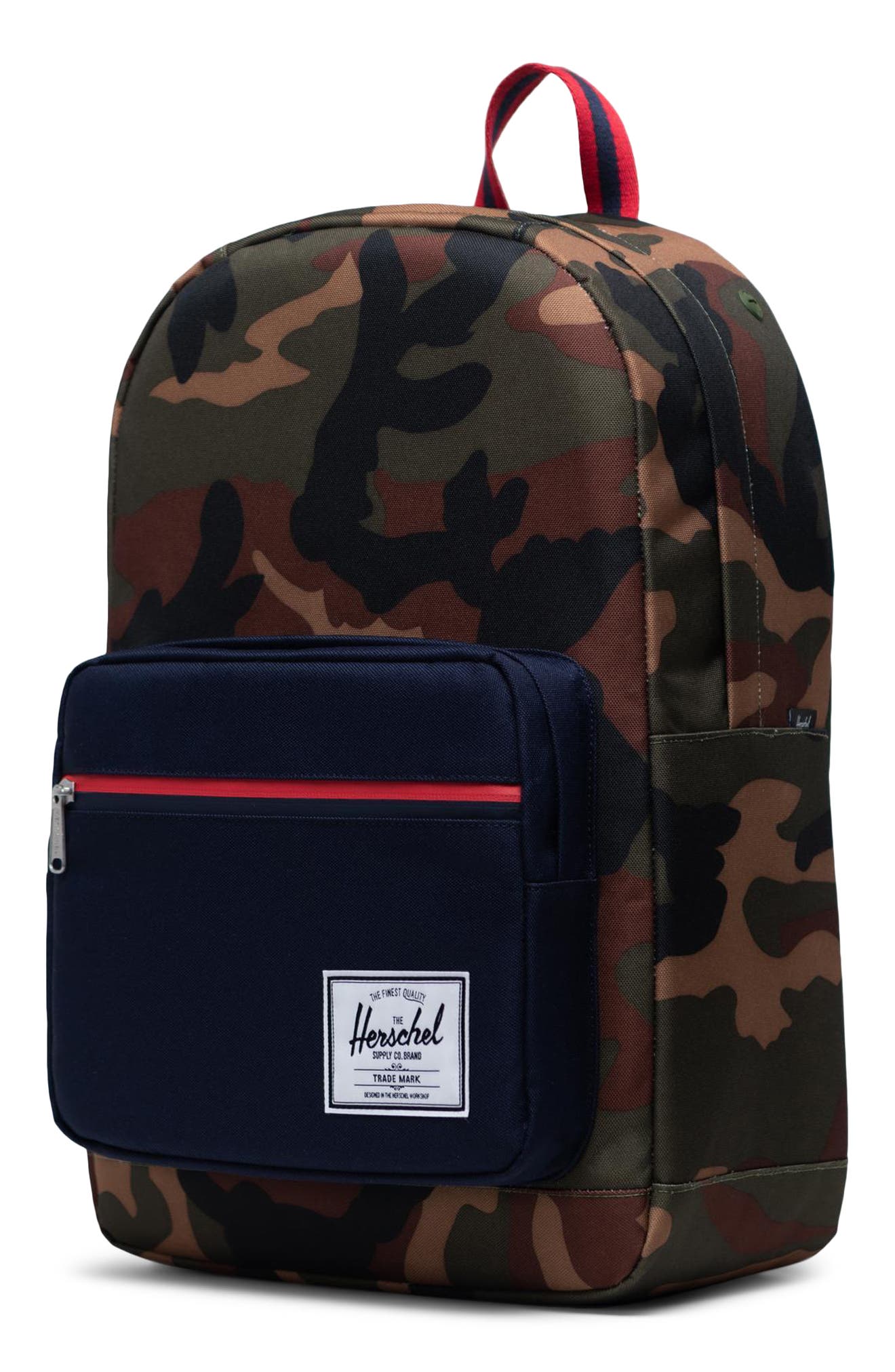 Pop Quiz Backpack, Alternate, color, WOODLAND CAMO/PEACOAT/TAN