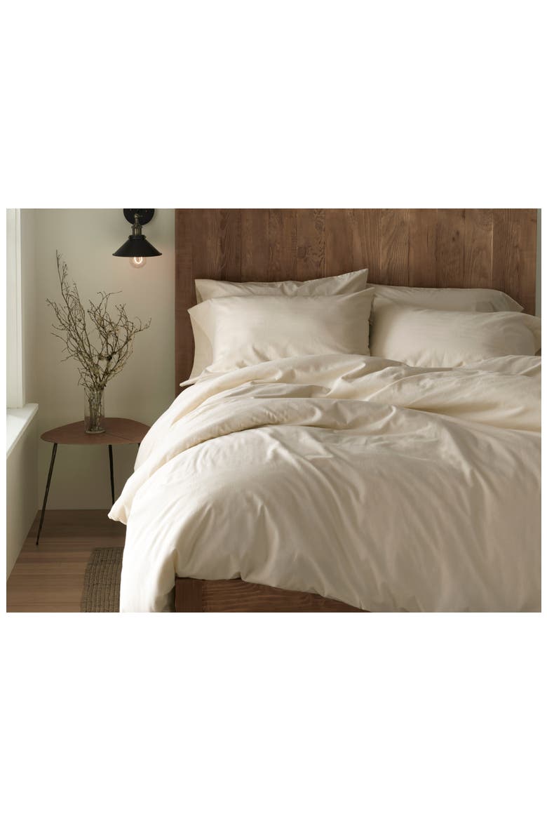Cloud Set of 2 Brushed Organic Cotton Flannel Pillowcases, Alternate, color, UNDYED