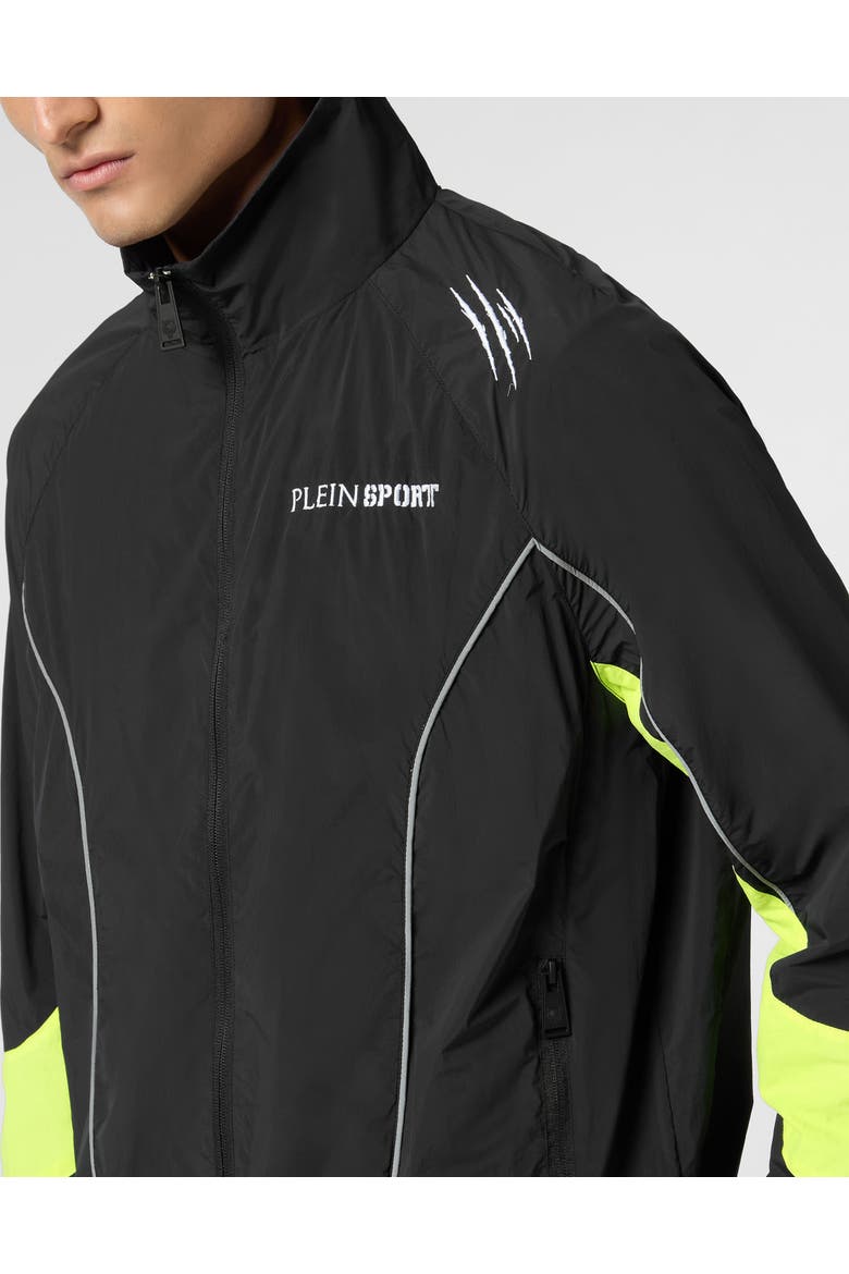 Technical Jogging Bomber Jacket Ls Scratch Men, Alternate, color, black/yellowfluo