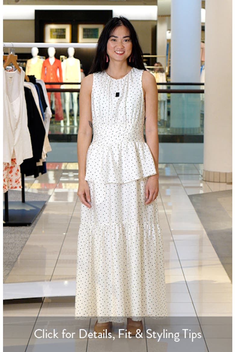 Crewneck Seamed Waist Maxi Dress video