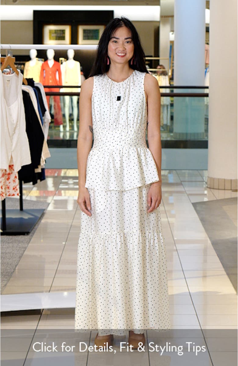 Crewneck Seamed Waist Maxi Dress, sales video thumbnail