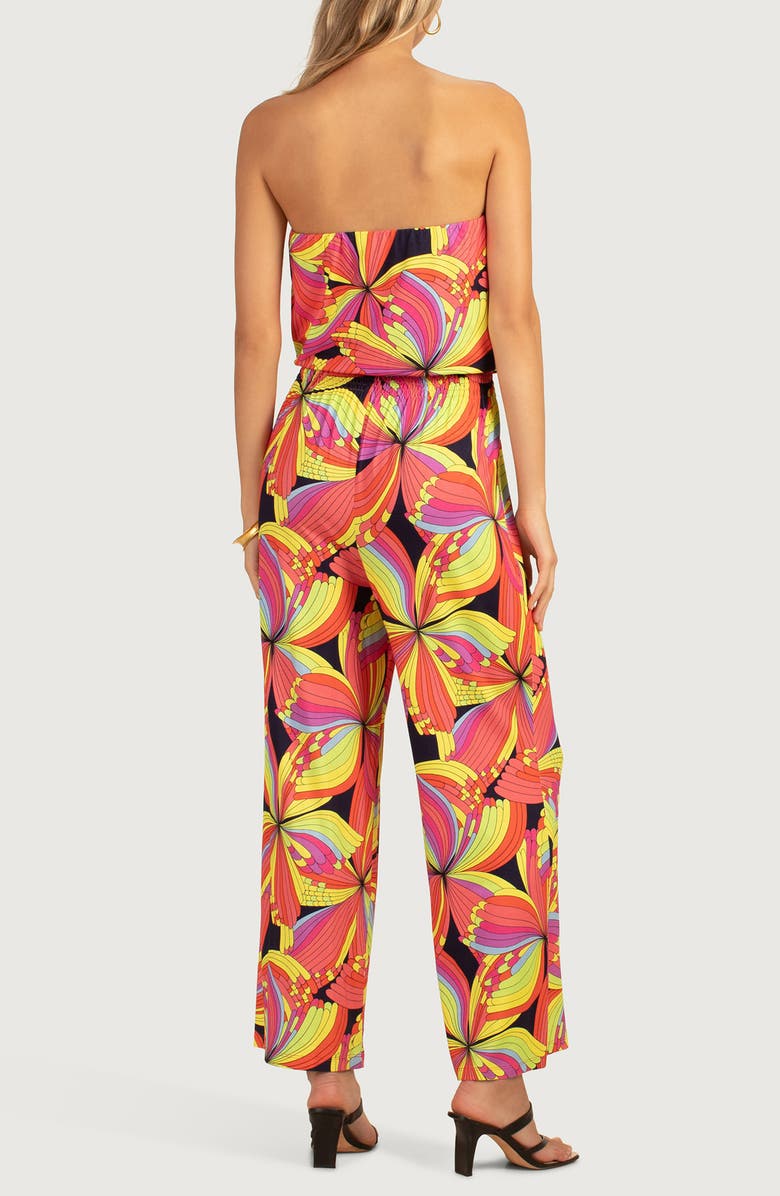Trina Turk Time Out Strapless Wide Leg Jumpsuit, Alternate, color, 