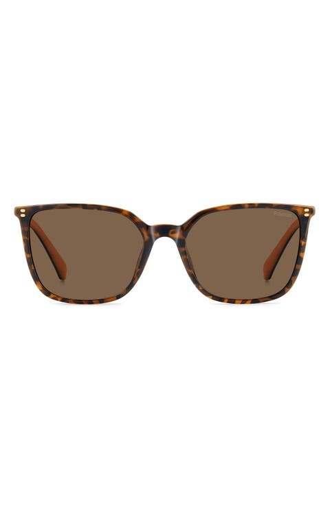 56mm Polarized Square Sunglasses