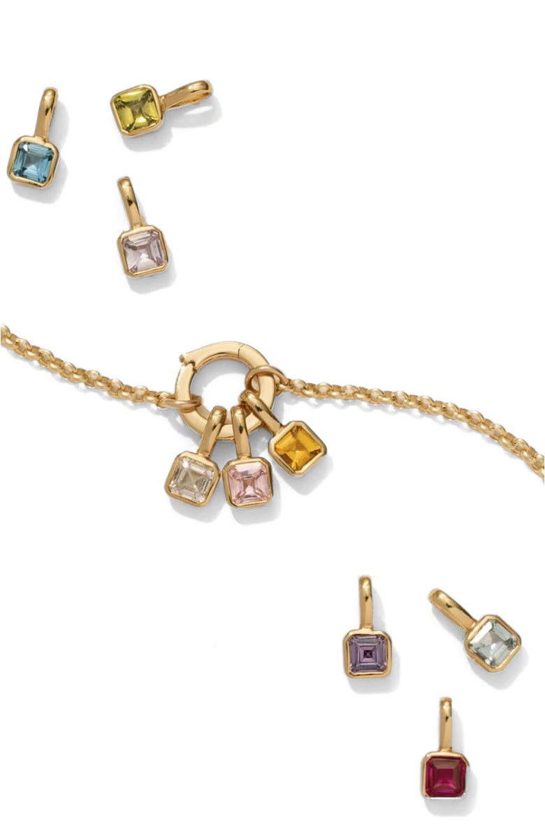 MADE BY MARY Rolo Charm Necklace with Link Lock, Alternate, color, Gold Filled With Link Lock