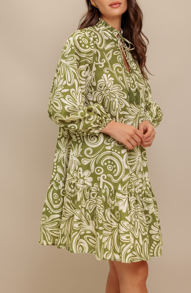 FLYING TOMATO Bracelet Sleeve Minidress, Alternate, color, Olive