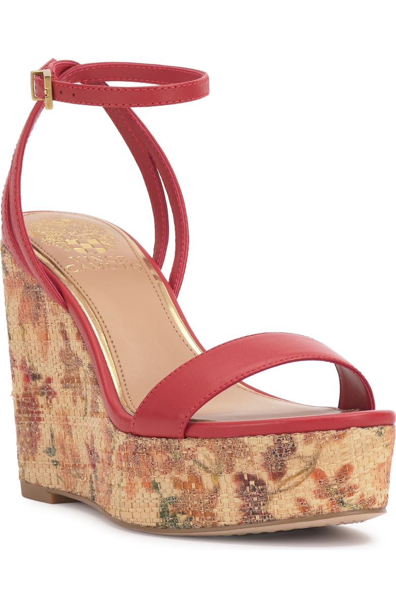 Vince Camuto Emrey Platform Wedge Sandal, Main, color, Salsa