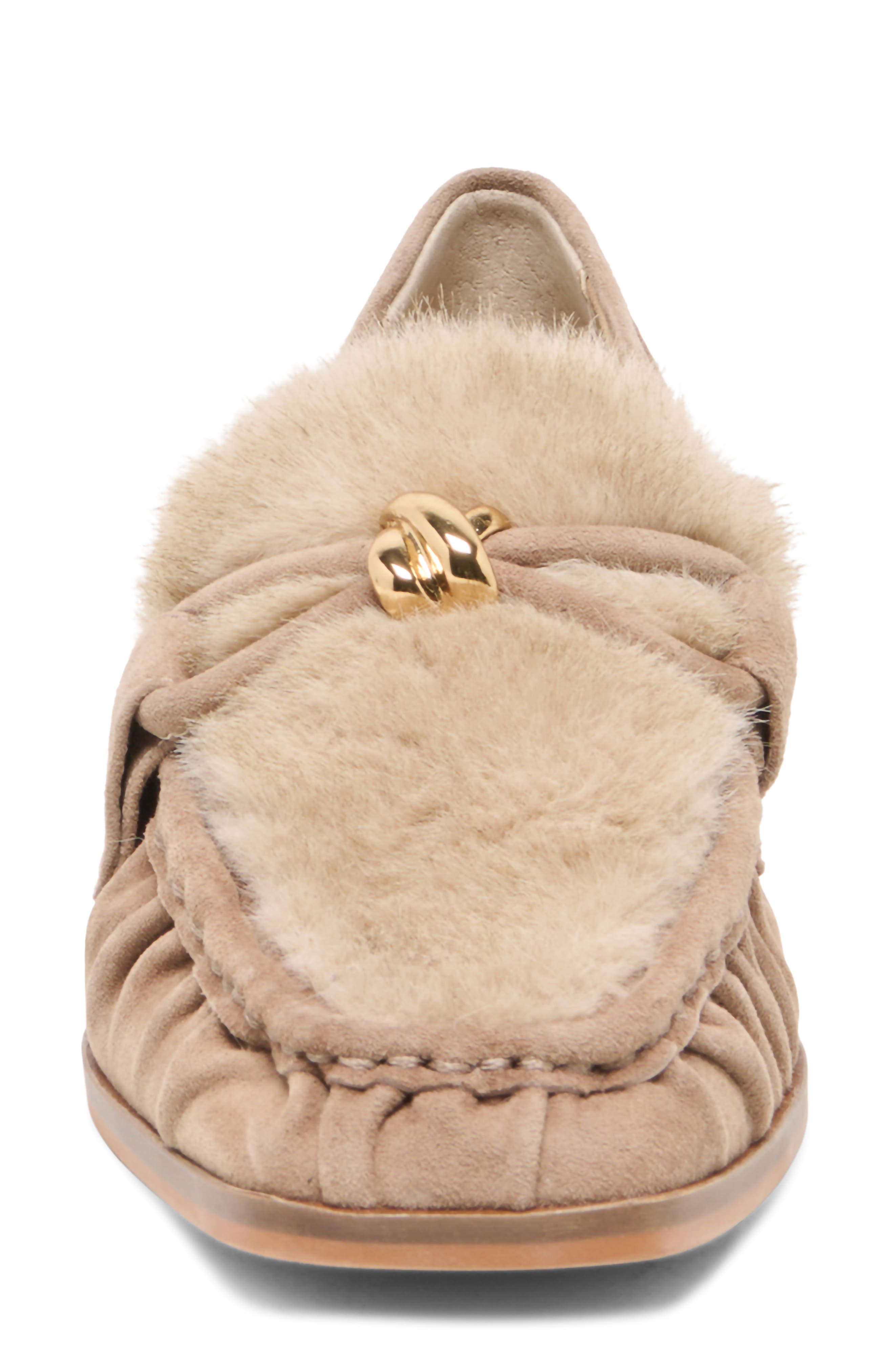 Bonie Plush Leather Loafer, Alternate, color, MUSHROOM SUEDE