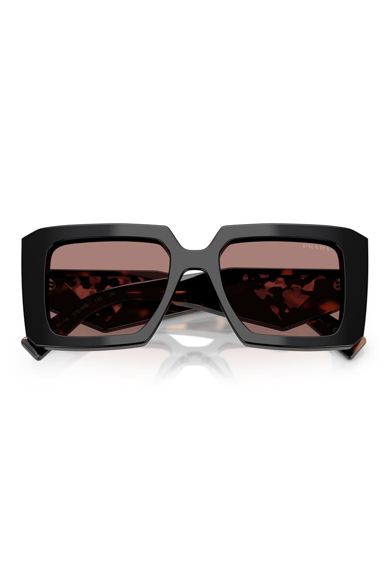51mm Square Sunglasses, Alternate, color, BLACK BROWN