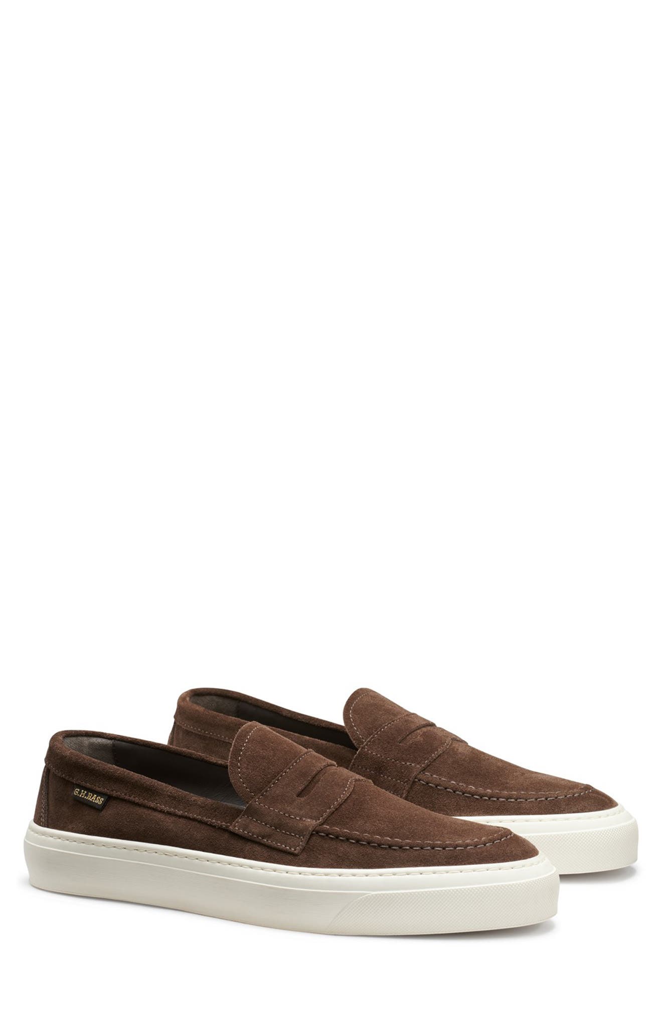 G.H.BASS Buxton Penny Loafer, Alternate, color, Dark Brown