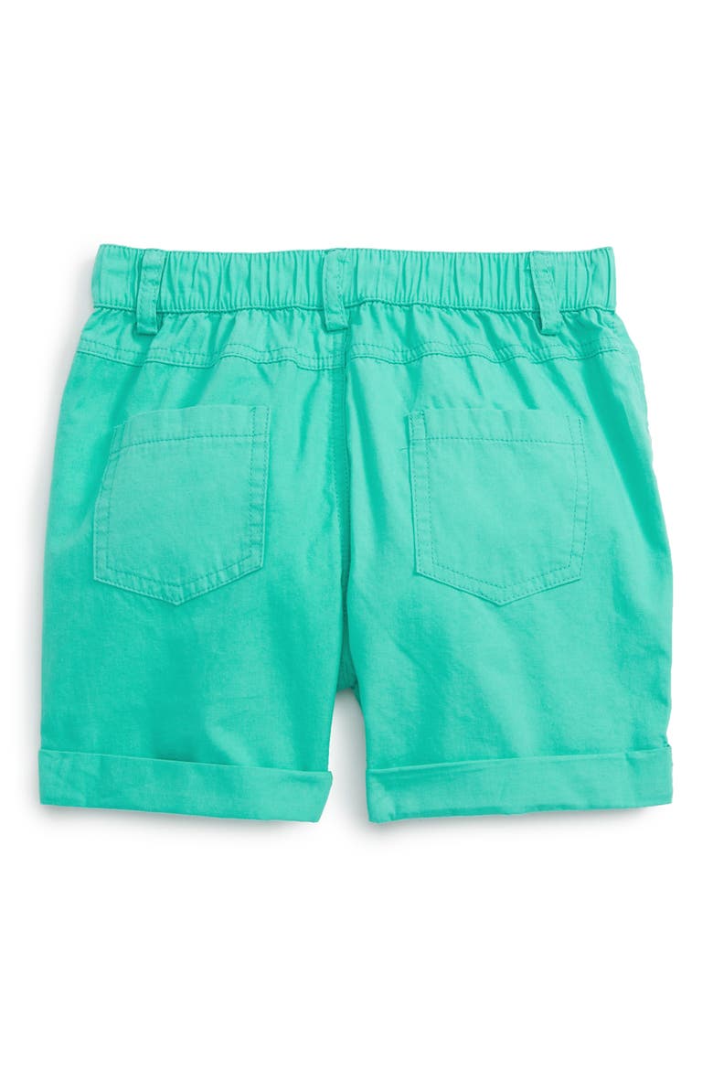 Cuffed Poplin Shorts, Main, color, BLUE