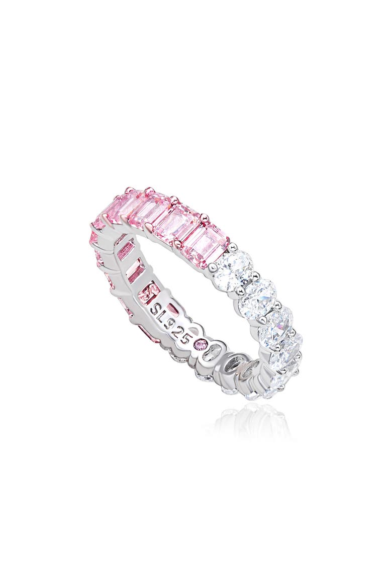 Half & Half Eternity Band Ring, Main, color, PINK
