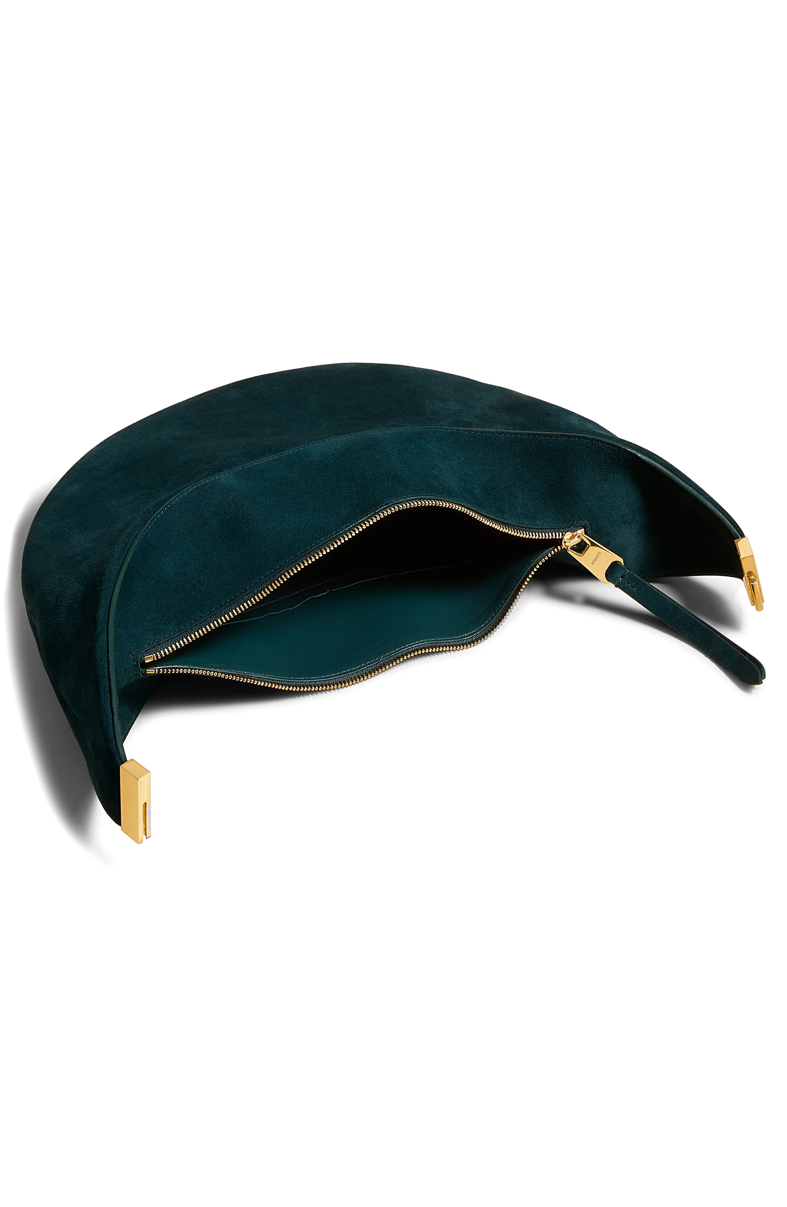 Khaite Small Olivia Suede Hobo Bag, Alternate, color, 