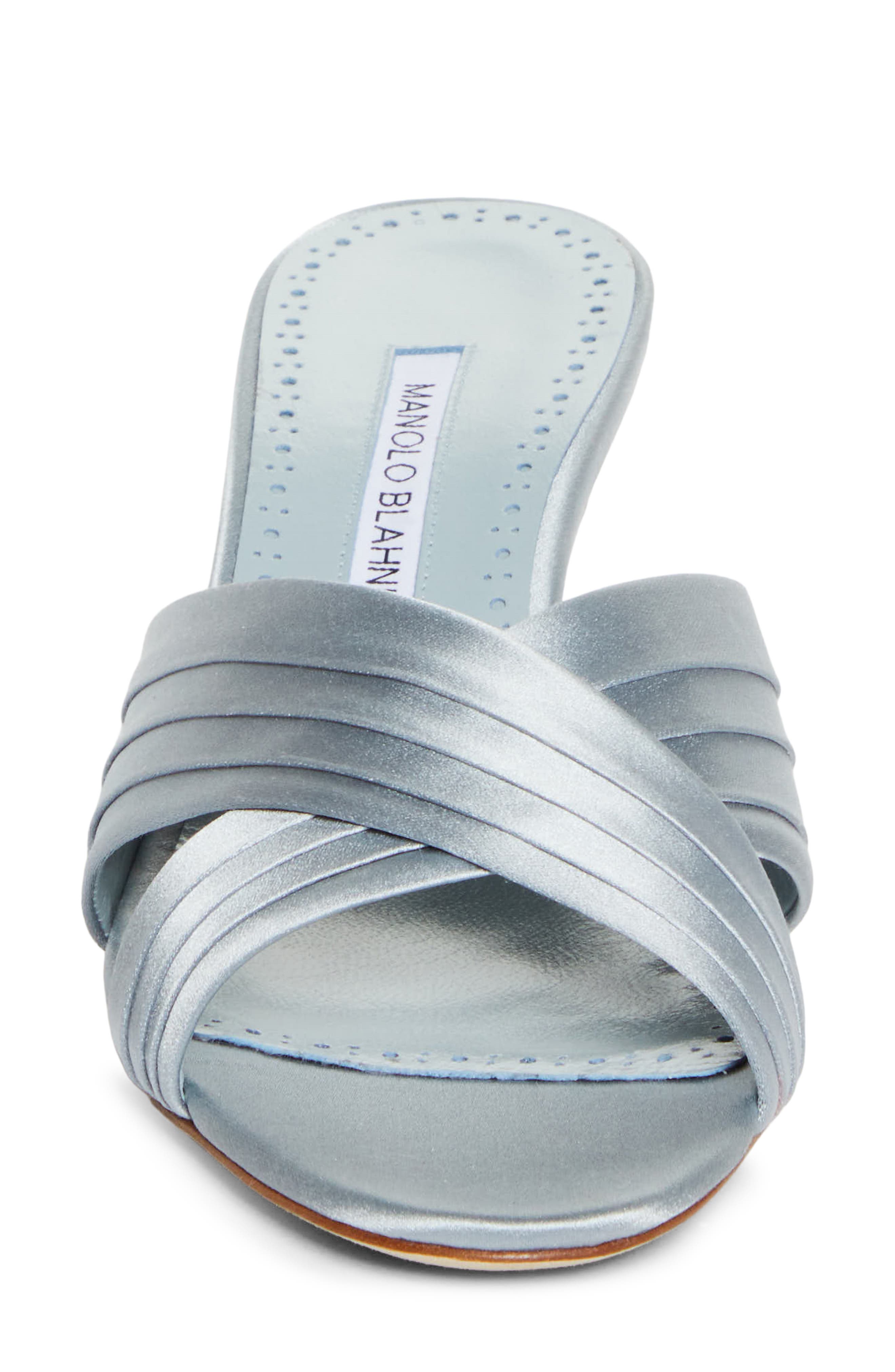 Manolo Blahnik Vieramul Slide Sandal, Alternate, color, Blue
