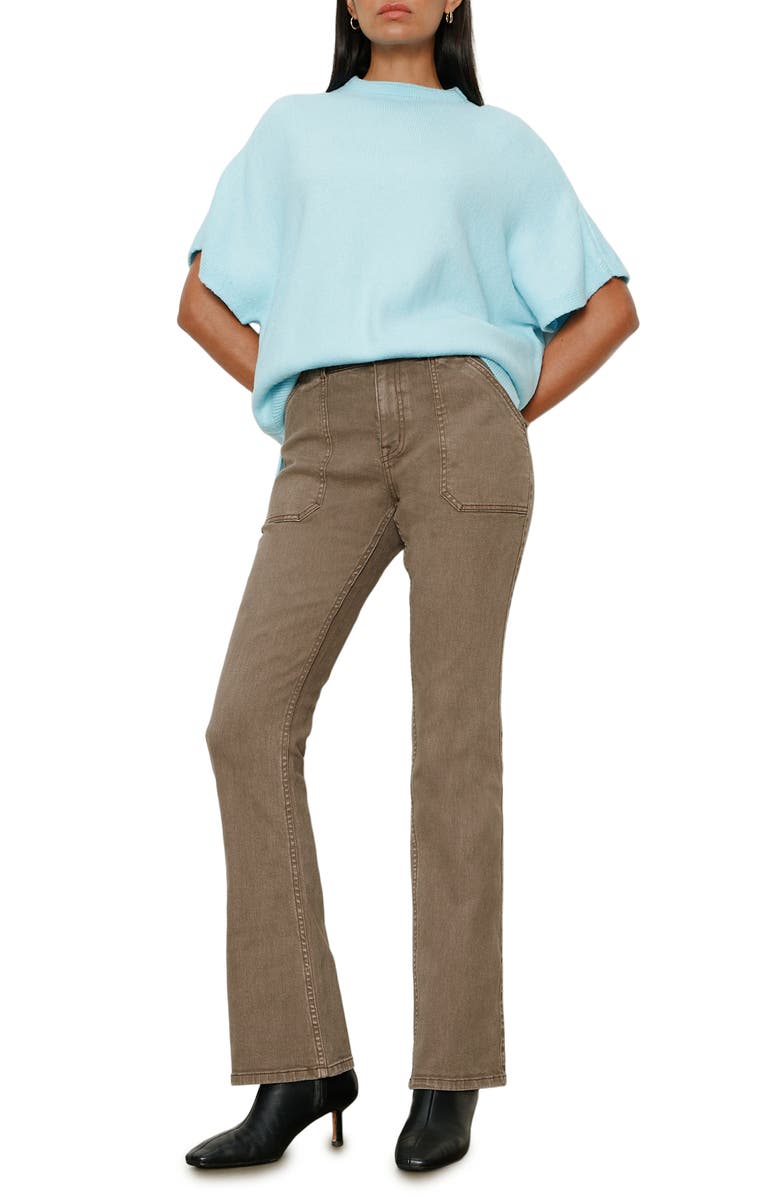 Sanctuary Elbow Sleeve Sweater, Alternate, color, Aquamarine Blue